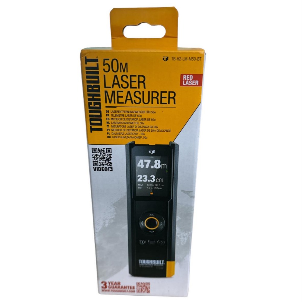 Toughbuilt 50m Laser Measurer Red Laser Own4Less